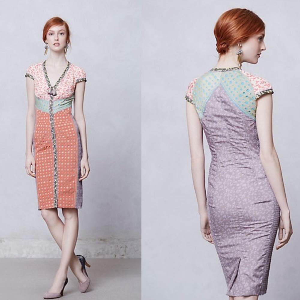 Rare Unicorn Byron Lars Lasercut Springtime Sheath